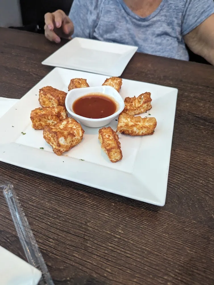 Fried Cheese with Guava Sauce